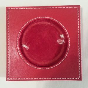 Enchante Red Faux Leather Candle Holder